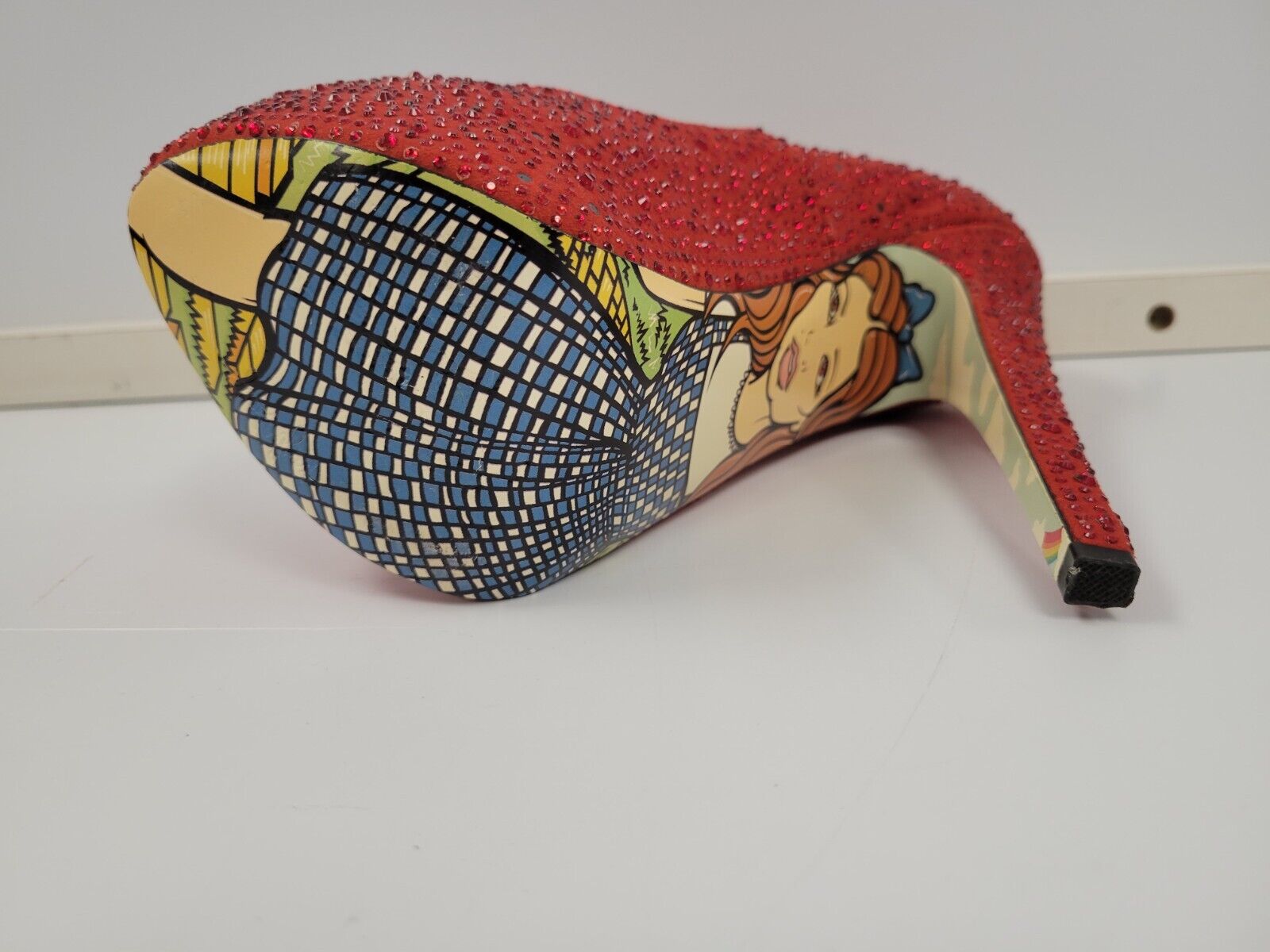 Taylor Red Bedazzled High Heels Size 7.5 US - Perfect for Evening Parties, Prom, and Special Occasions