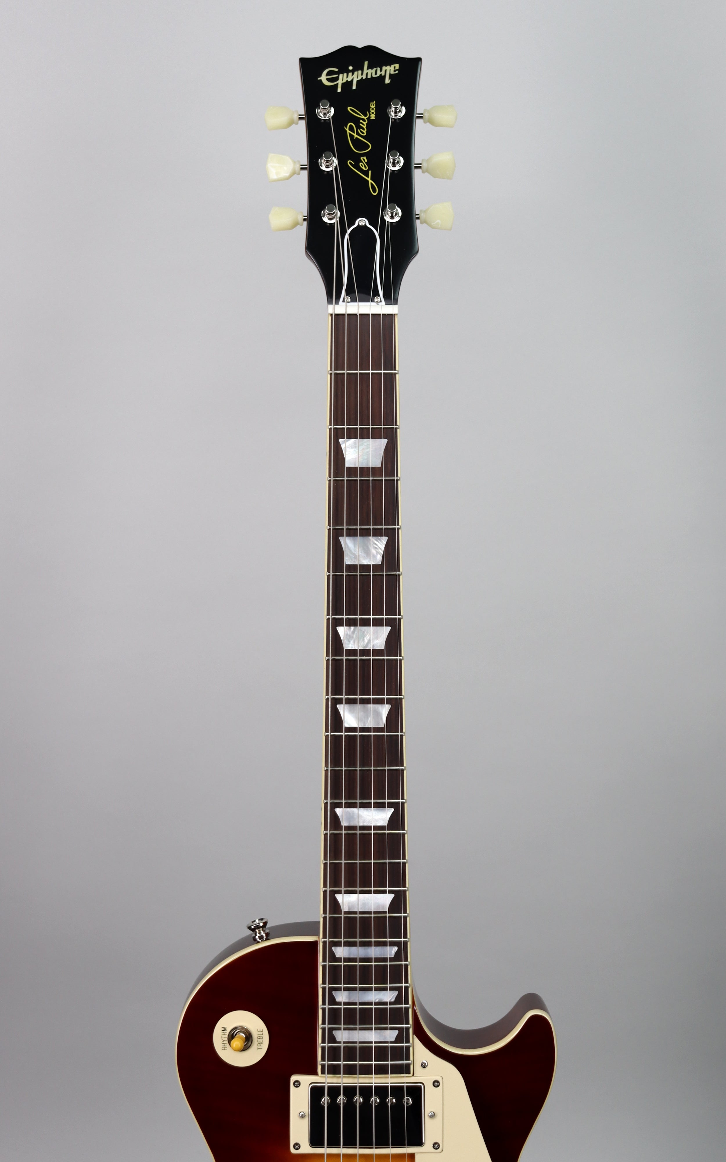 Epiphone Inspired by Gibson Custom '59 Les Paul Standard Electric Guitar - Deep Cherry Sunburst Finish | Authentic Vintage Tone for Rock, Blues & Stage Performance