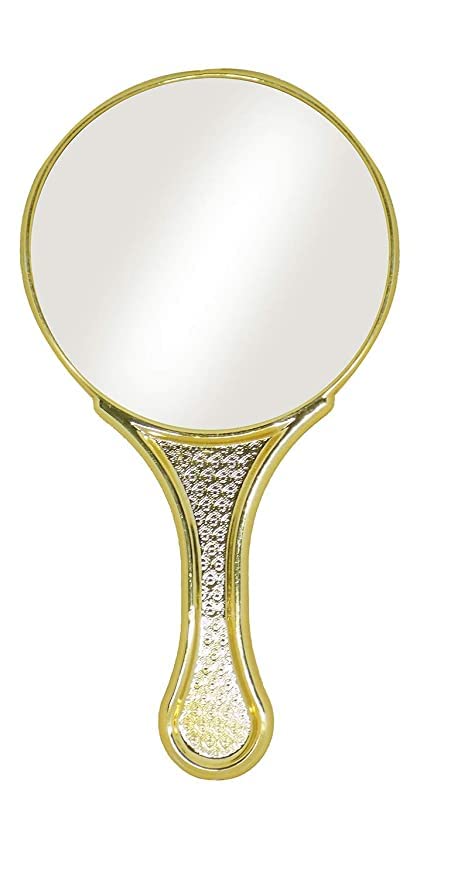 BAAL Golden Vanity Makeup Mirror with Handle for Women & Girls - Perfect for Home, Travel, and Professional Makeup Application