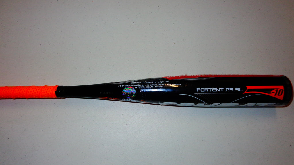 New Combat Portent G3 PG3SL110 Senior League Baseball Bat - Black/White/Orange | Perfect for Youth Baseball Games & Training