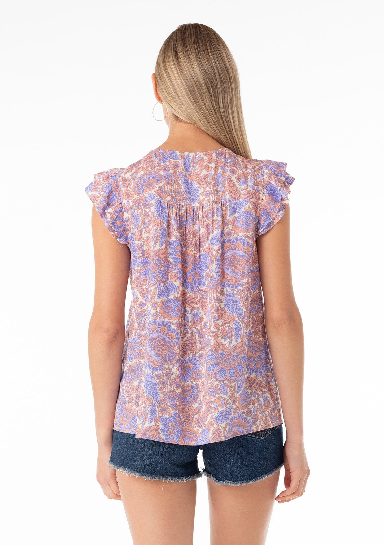Darla Flutter Sleeve Top for Women - Elegant Blouse with Flowy Sleeves for Casual Wear, Office Outfits & Date Nights | Summer Fashion Essential