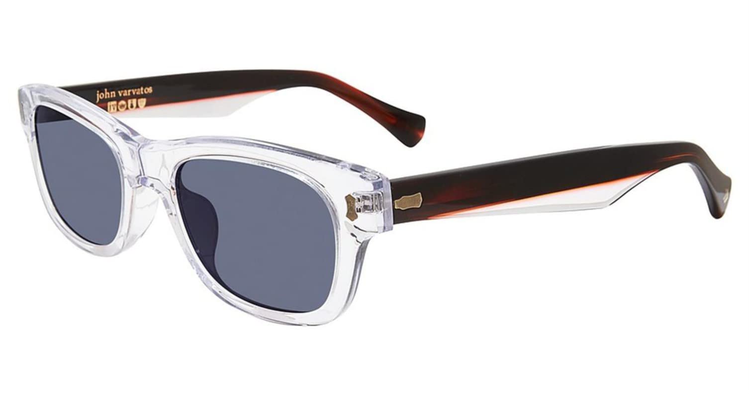 John Varvatos V 538 0CRY Sunglasses for Men - Classic Aviator Style, UV Protection, Polarized Lenses - Perfect for Driving, Travel & Outdoor Activities