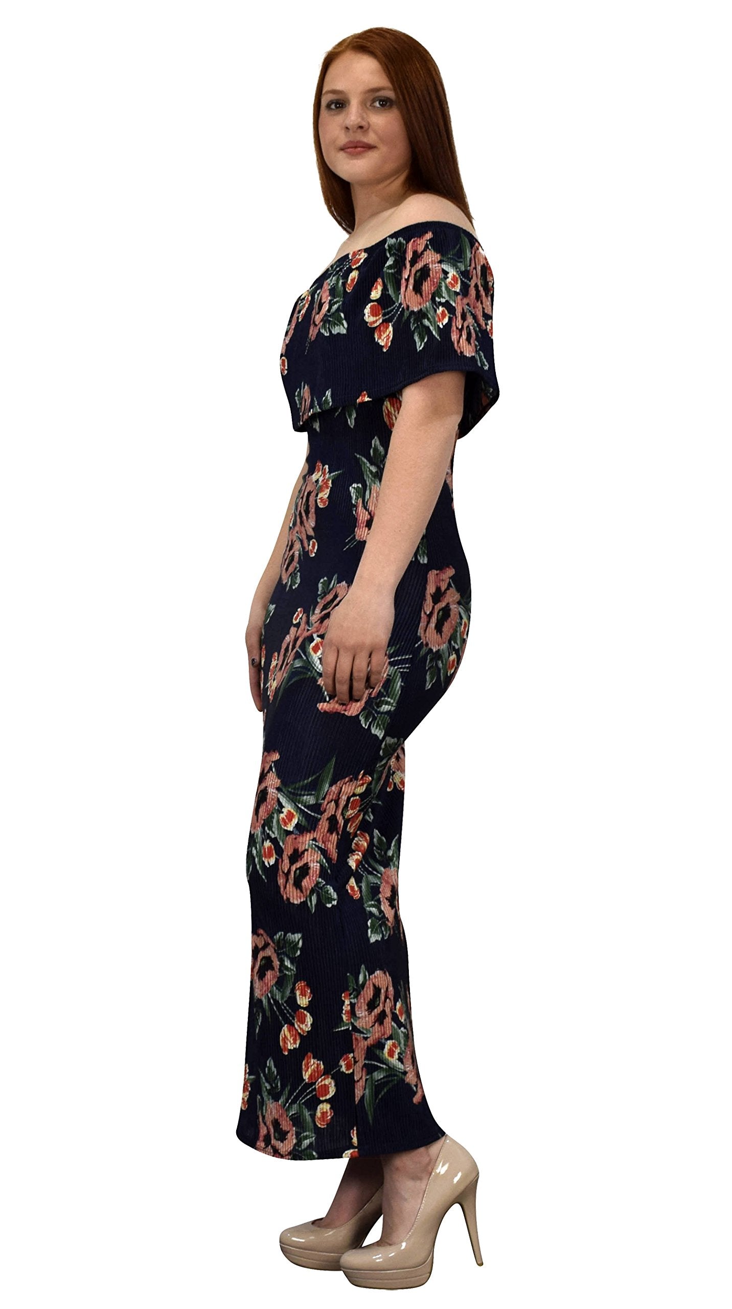 Women's Bohemian Floral Maxi Dress - Vintage Summer Long Dress for Beach, Music Festivals & Casual Outings