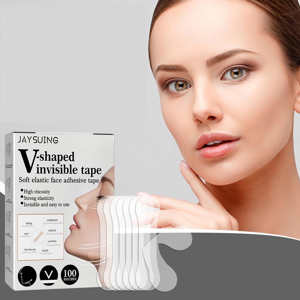Upgraded Face Lift Tape - Invisible & Waterproof for Double Chin & Wrinkles - Beauty & Daily Use