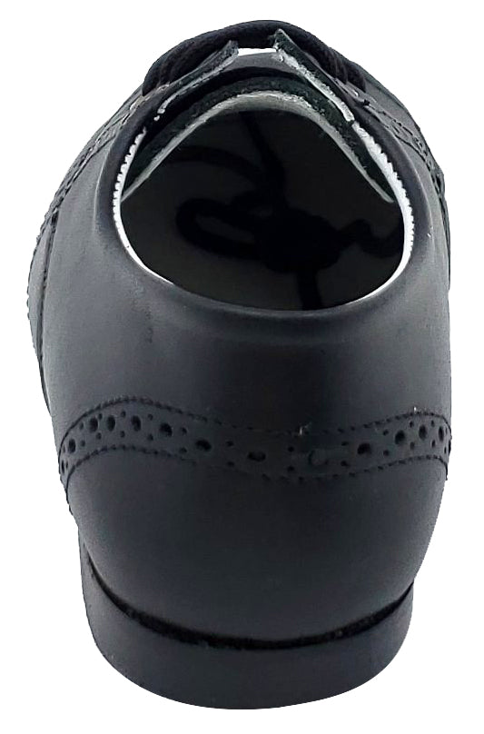 Gepetto's Boys Black Leather Blucher Wingtip Dress Shoes - Formal & School Occasions