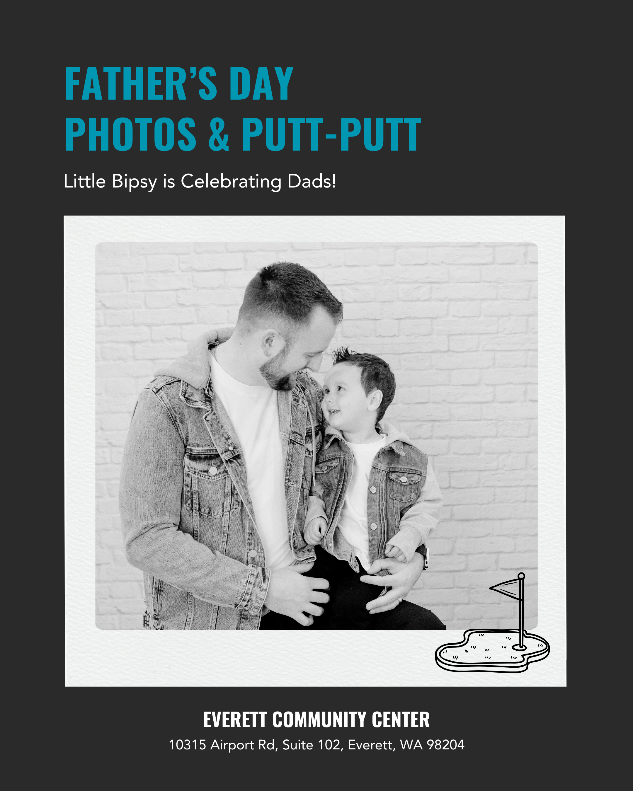 Father's Day Photo Frame & Mini Golf Set 2025 - Perfect Gift for Dad, Family Fun & Home Decor