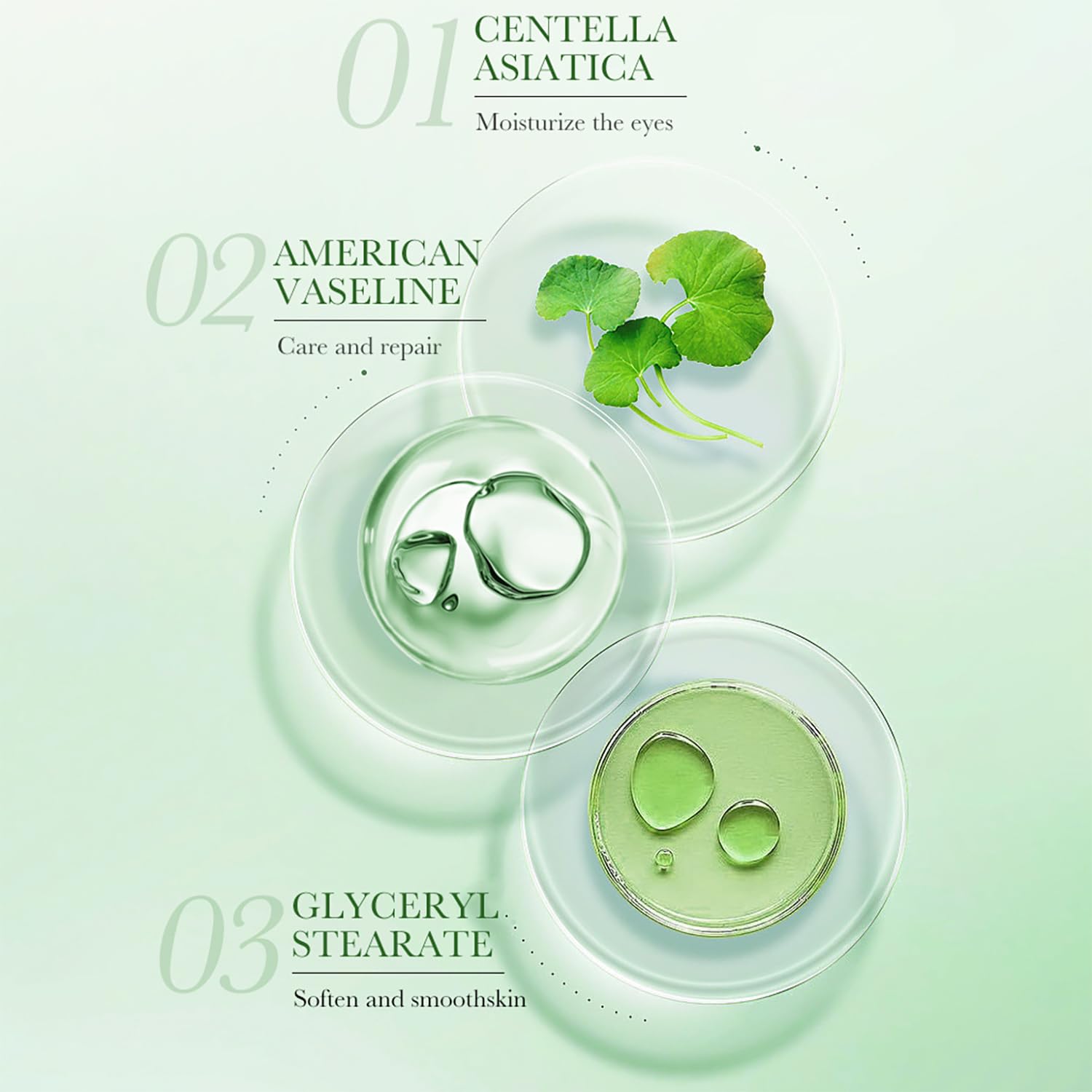 BIOAQUA Centella Asiatica Eye Cream - Soothing & Repairing Anti-Acne Treatment, Oil Control & Nourishing Formula (20g/0.7oz) - Perfect for Sensitive Skin & Nighttime Skincare Routine