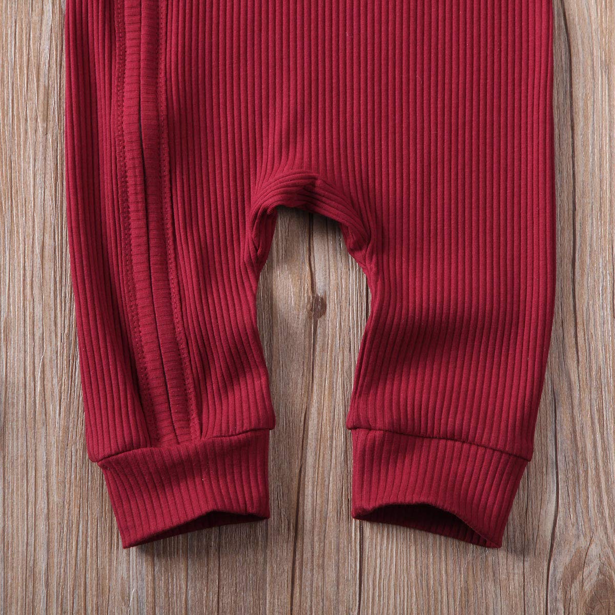 Newborn Baby Girl & Boy Ribbed Ruffle Footed Romper Onesie - Soft Zipper Jumpsuit for Fall & Winter Outfits - Perfect for Family Photos, Playdates & Cozy Home Wear