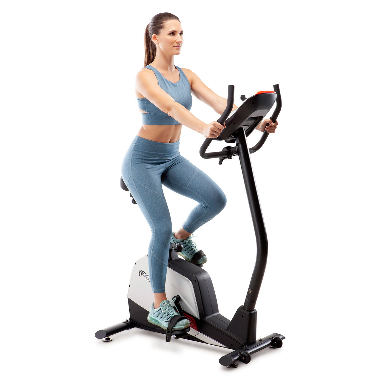 Magnetic Upright Exercise Bike with 15 Workout Presets - Circuit Fitness AMZ 594U for Home Gym & Cardio Training | Perfect for Small Spaces & Apartment Workouts