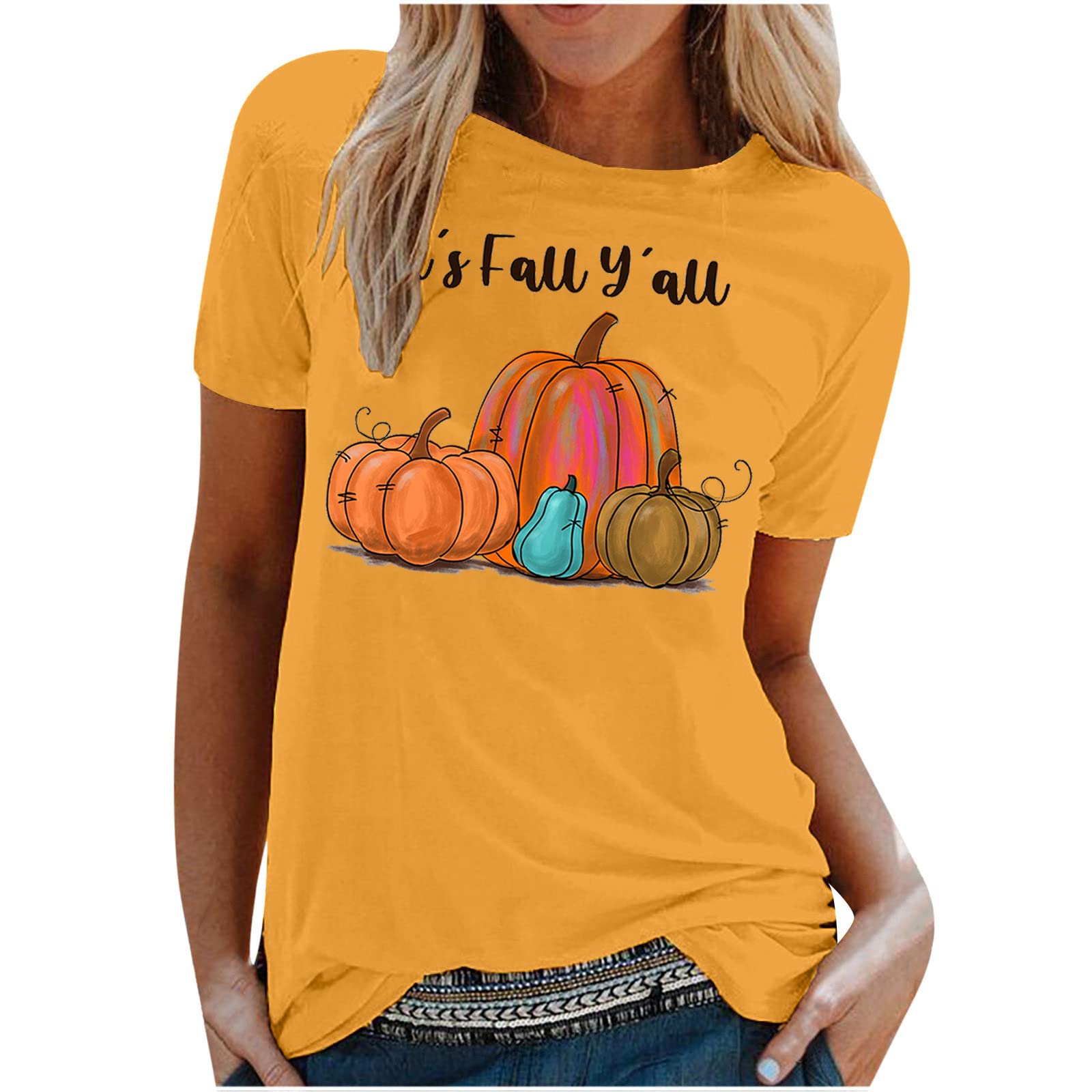 Halloween Graphic Tees for Women Plus Size - Casual Loose Fit Short Sleeve Horror T-Shirts for Teen Girls | Perfect for Fall Parties, Costume Events & Spooky Season Outfits