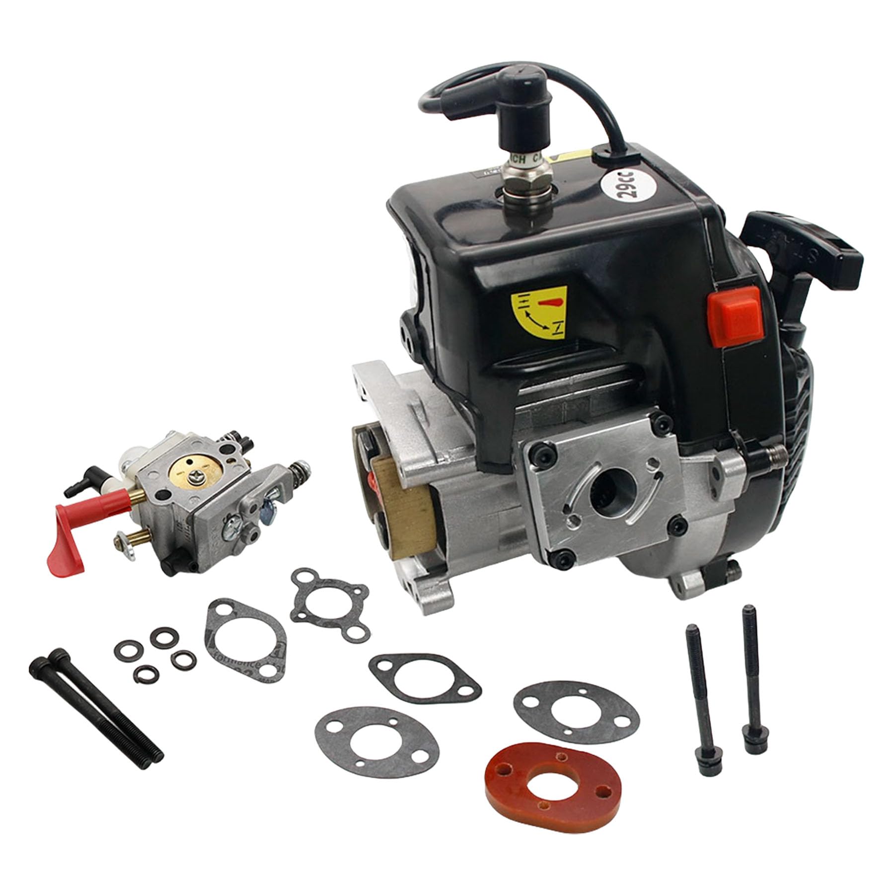 29CC 9.5HP Professional Reed Engine with Carburetor 1191 for 1/5 Scale HPI Baja & LOSI 5IVE-T RC Cars - High Performance Upgrade for Off-Road Racing & Bashing