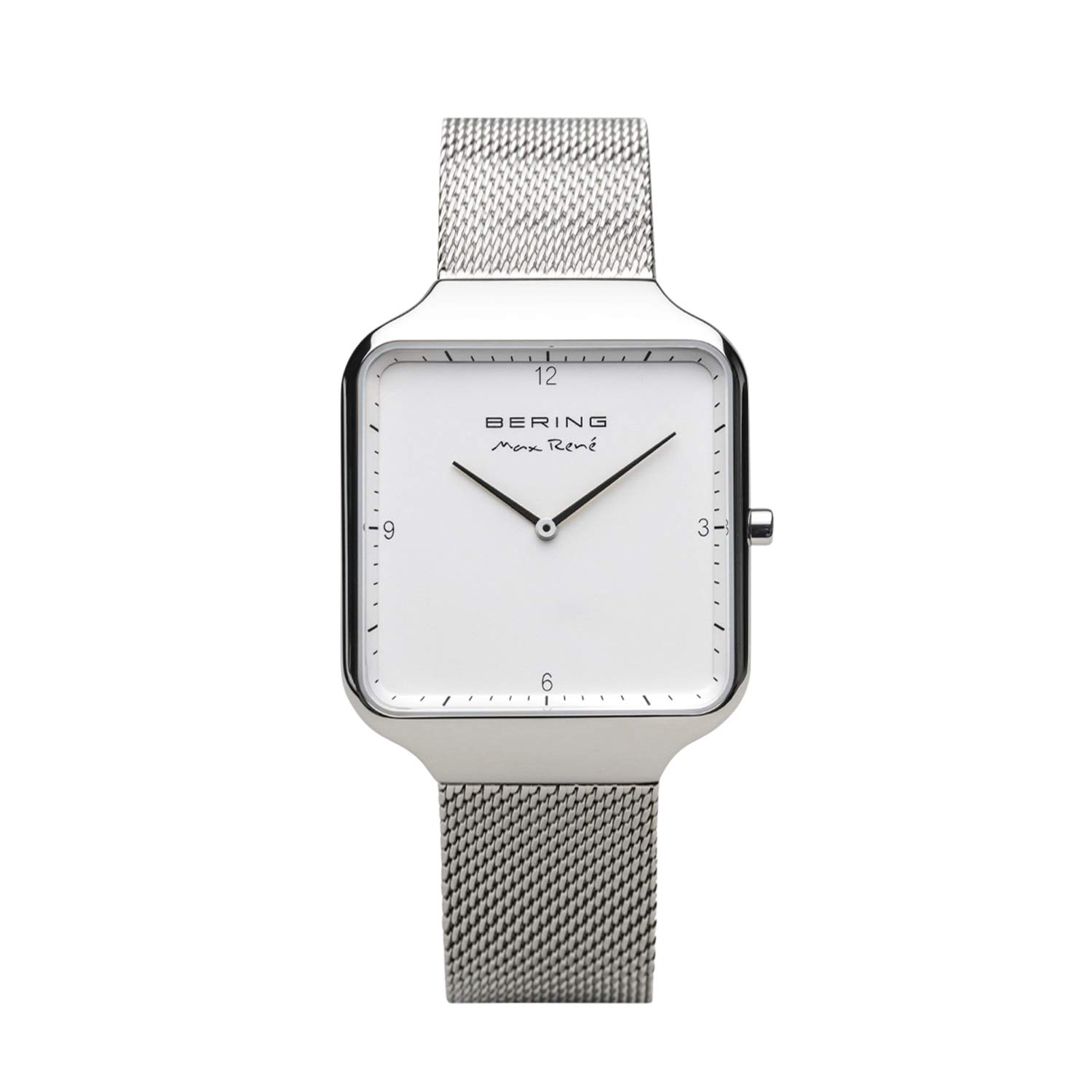 BERING Men's Analog Quartz Max René Collection Watch - Stainless Steel Strap & Scratch-Resistant Sapphire Crystal - Water Resistant Dress Watch for Business & Formal Occasions - Model 15836-004
