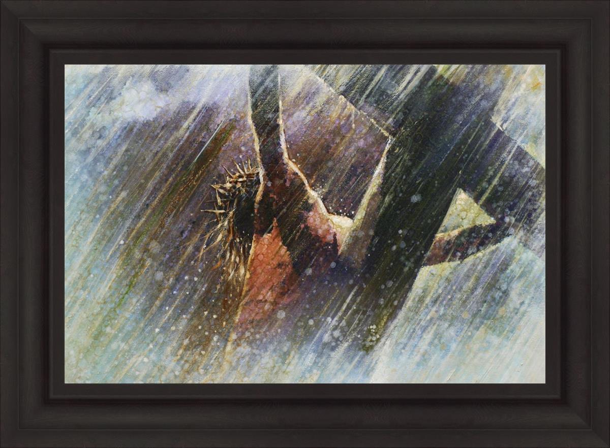 Yongsung Kim Crucifixion Painting - Religious Wall Art for Home & Church Decor - Perfect for Prayer Rooms, Christian Gifts, and Spiritual Spaces