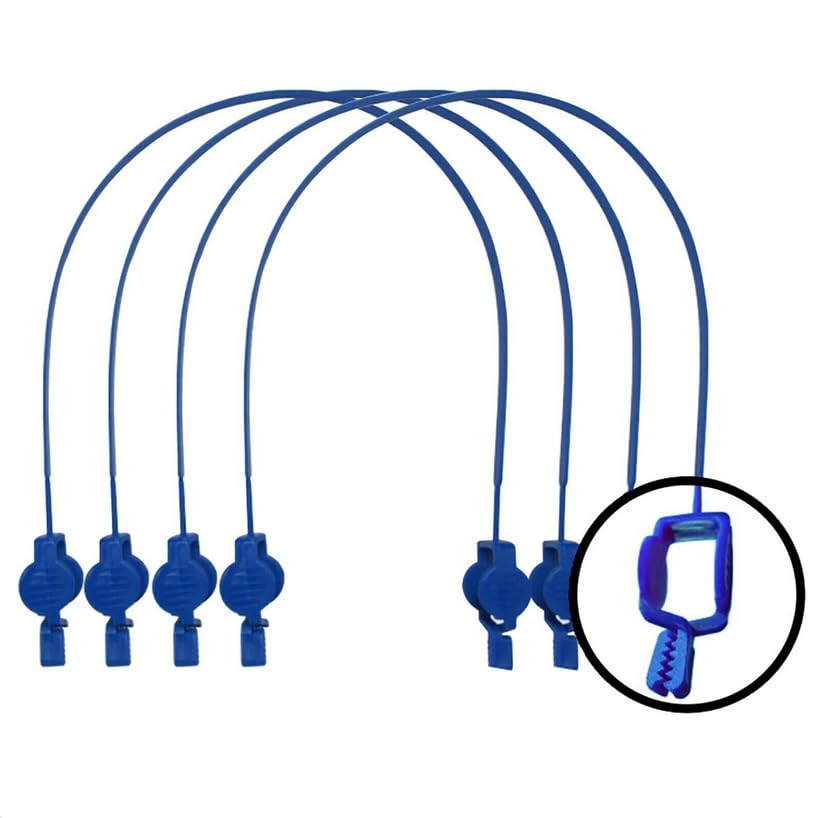 24pcs Blue Disposable Dental Bib Clips for Dentist Office Use