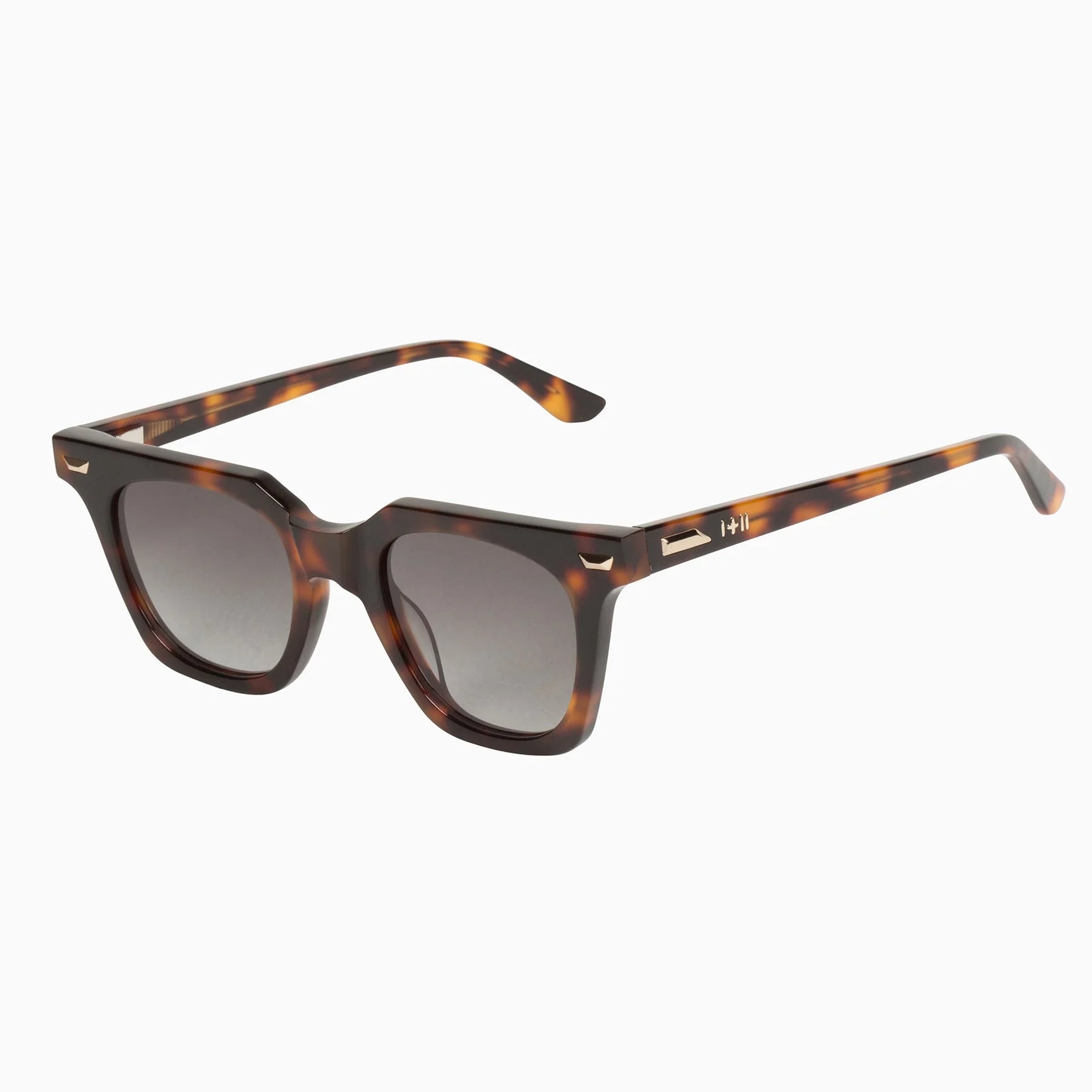 Dylan Kain Vintage Tortoise Shell Sunglasses with 24k Gold Metal Trim & Black Gradient Lenses - Perfect for Outdoor Activities, Beach, and Fashion Accessories