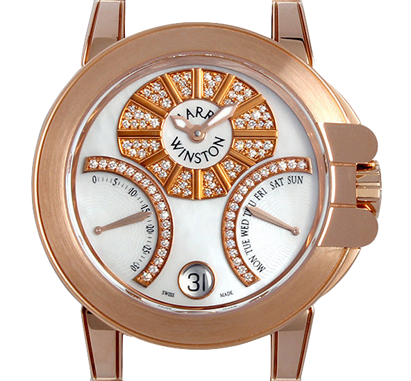 Harry Winston Ocean Biretro 18K Rose Gold Women's Luxury Watch - Elegant Timepiece for Formal Events & Special Occasions