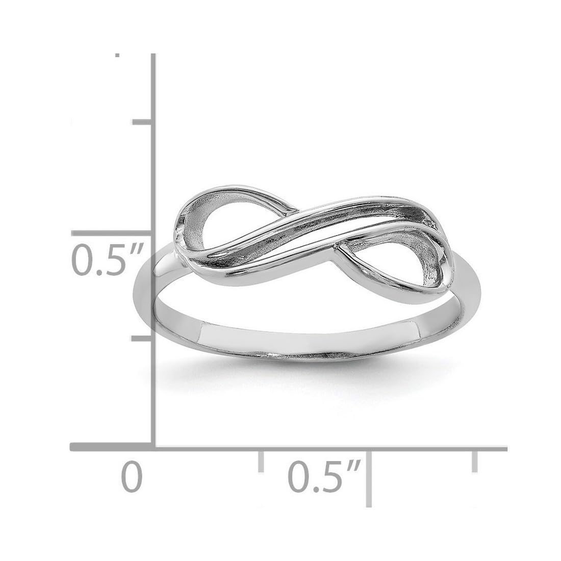 925 Sterling Silver Polished Overlap Infinity Ring for Women - Elegant Stackable Jewelry for Everyday Wear, Anniversary Gifts & Special Occasions