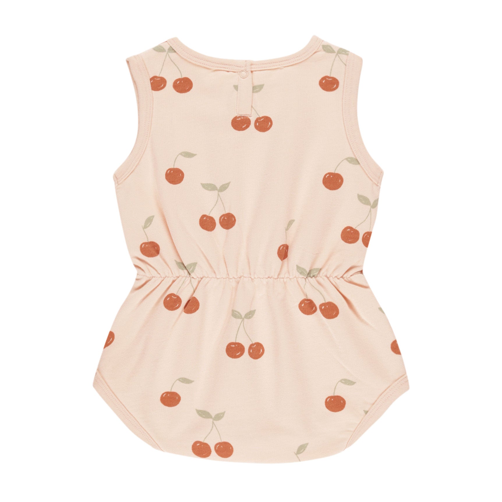 Women's Cinch Playsuit with Cherry Print - Stylish & Comfortable Jumpsuit for Summer Outings, Beach Vacations & Casual Wear