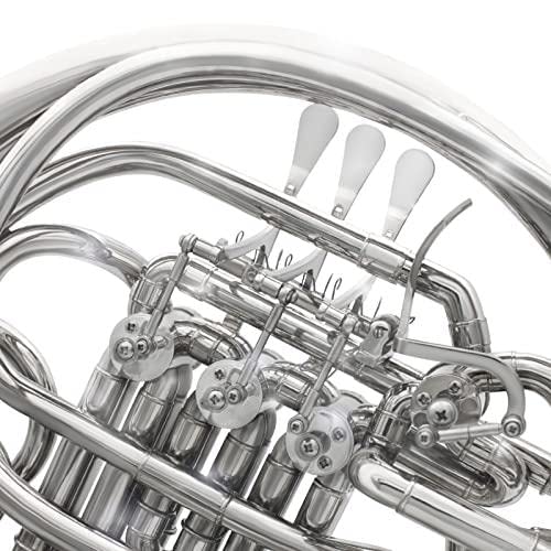 Bb/F Double French Horn 4 Keys Nickel & Gold Lacquer - for Band & Orchestra