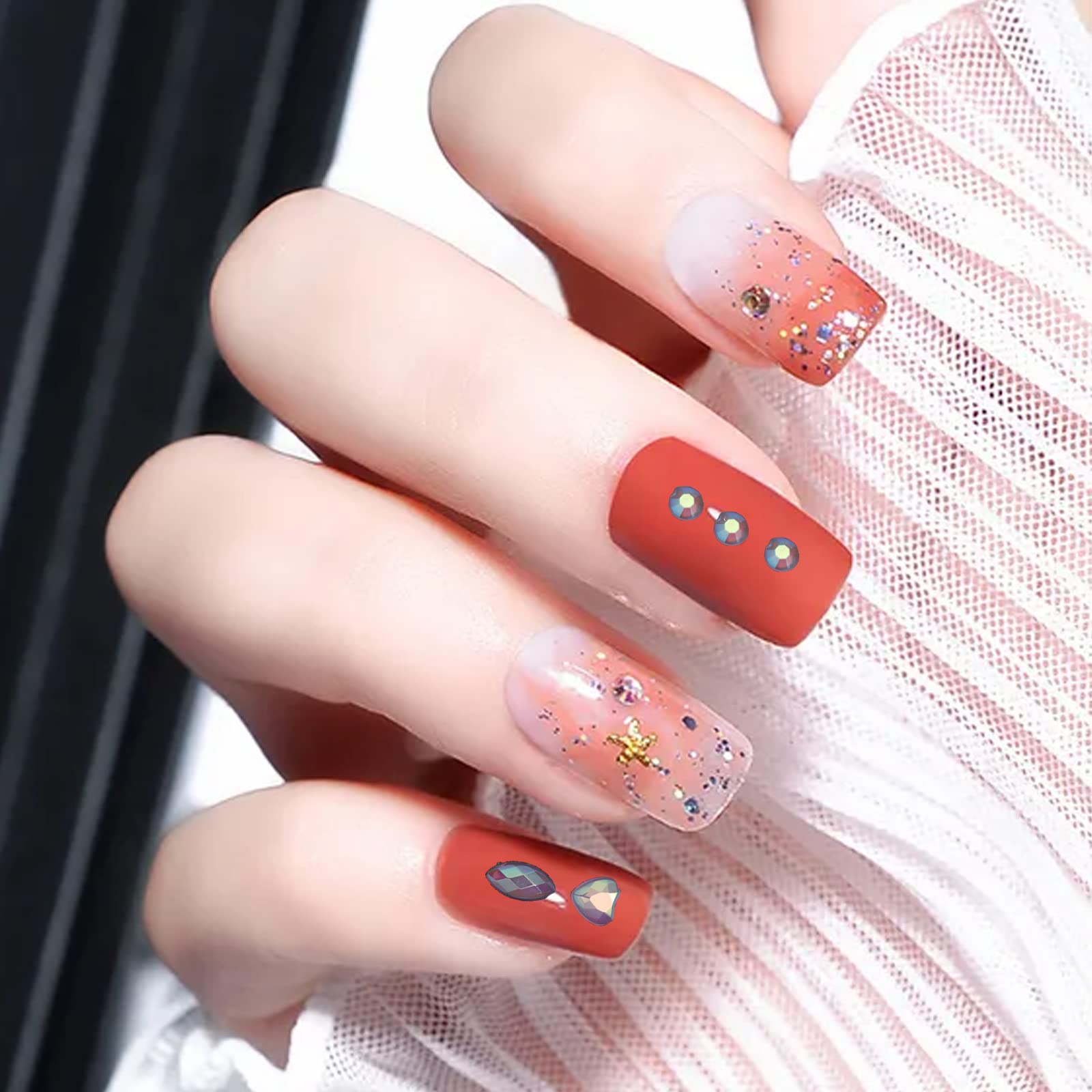 3D Glass Crystal Nail Art Rhinestones - 3 Boxes Multi-Shaped Flatback Nail Gems for DIY Nail Designs, Acrylic Nails & Jewelry Making | Perfect for Nail Salon, Home Manicure & Party Glam Looks