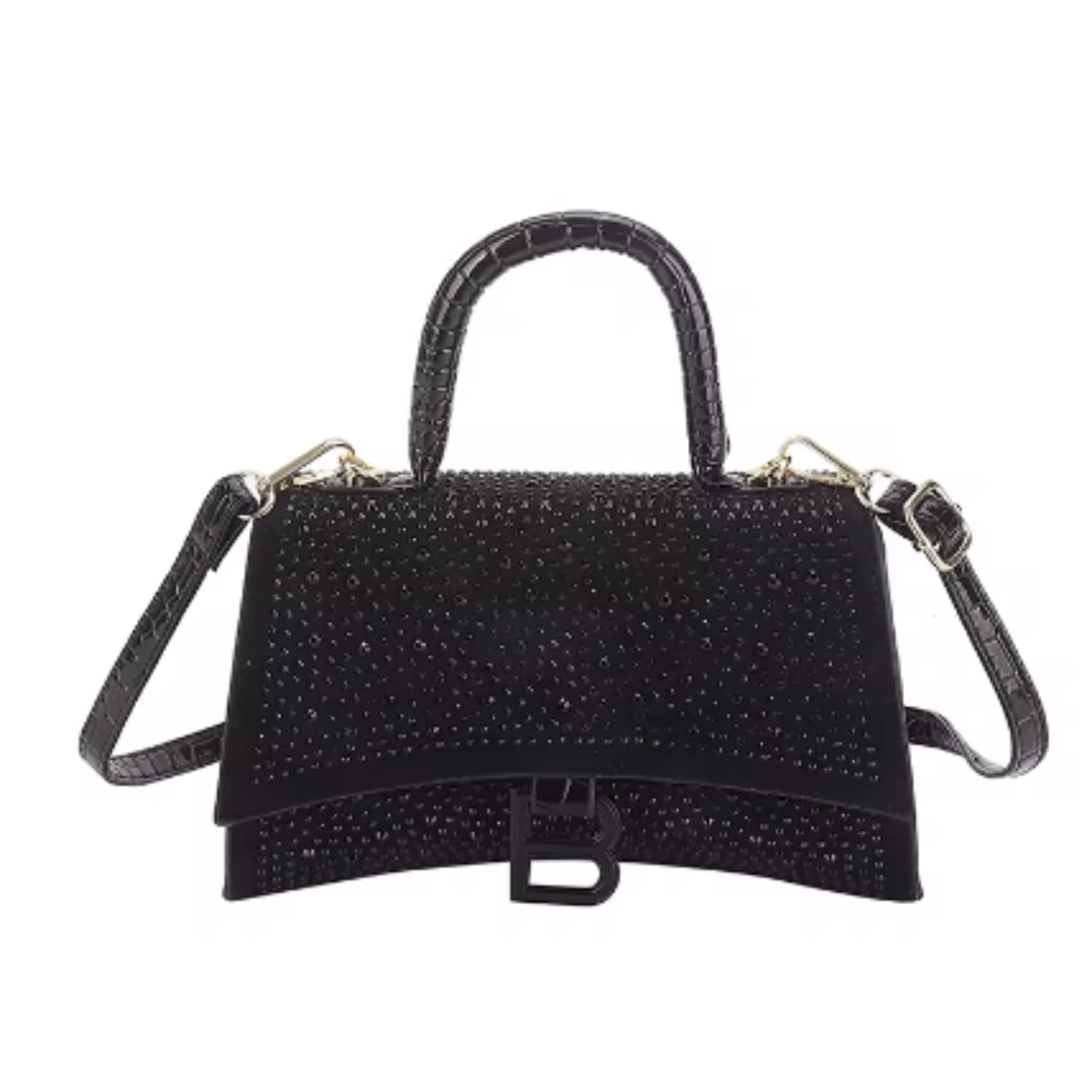 Sparkling Blue Rhinestone Handbag for Girls - Elegant Glittering Purse for Parties, Prom, and Special Occasions