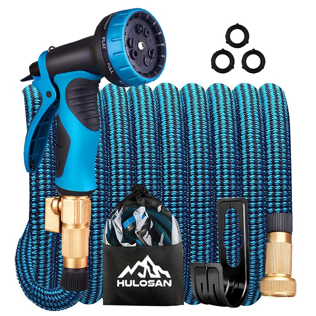 **HULOSAN 100ft Expandable Garden Hose with 3/4