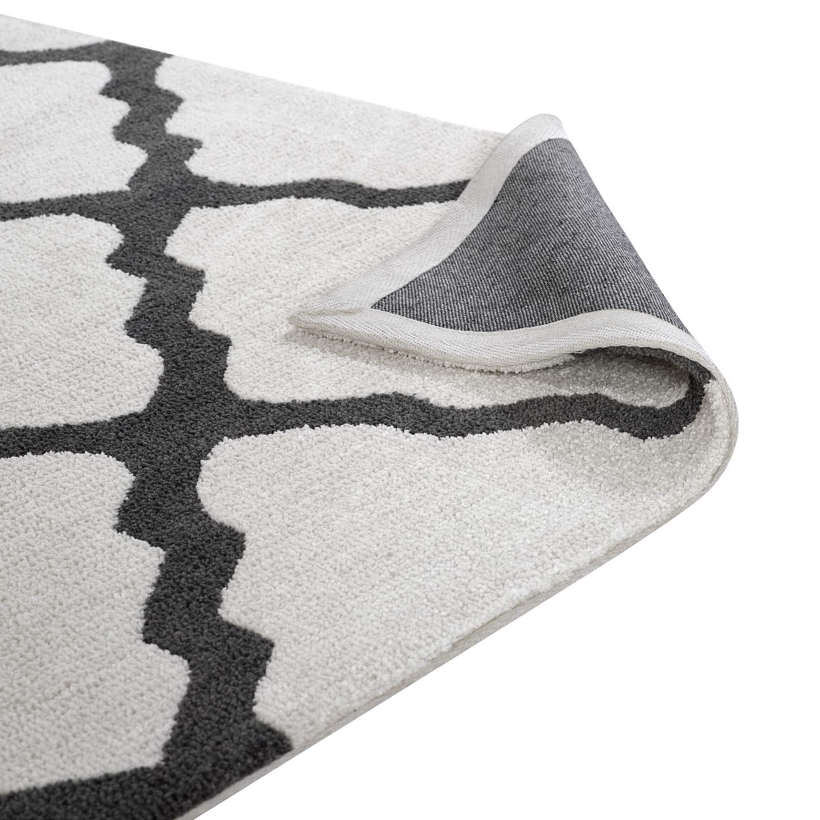 Modern Contemporary Urban Living Room Area Rug - Soft Fabric Carpet Runner in Multi-Tone Gray for Lounge, Bedroom & Hallway - Perfect for Home Decor & Cozy Spaces