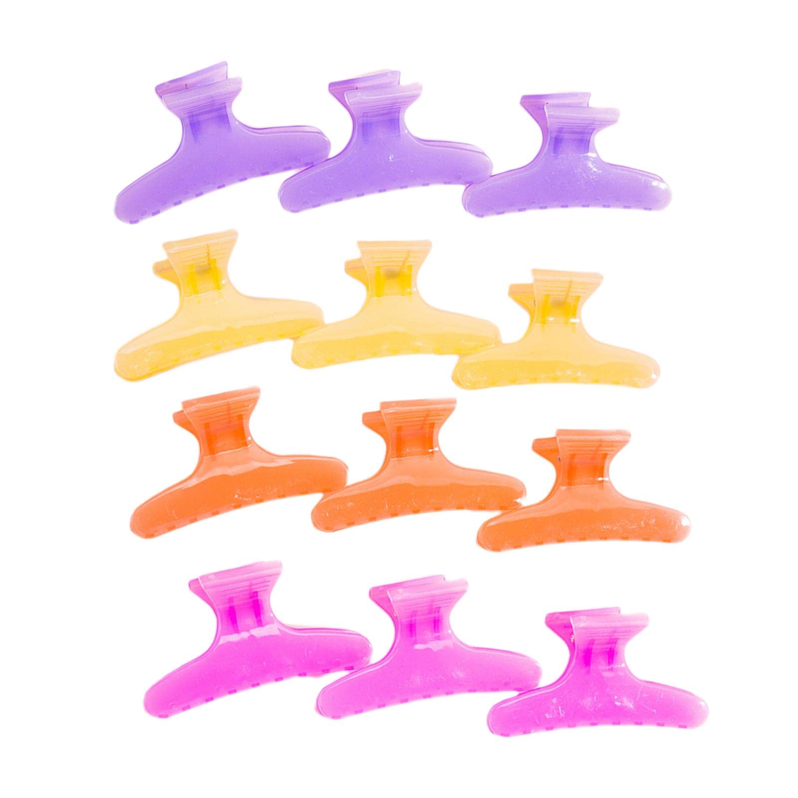 SM SunniMix 12Pcs Sectioning Clips - Butterfly Hair Clips for Styling & Skincare | Non-Slip Hair Holders for Salon, Makeup & Facial Care