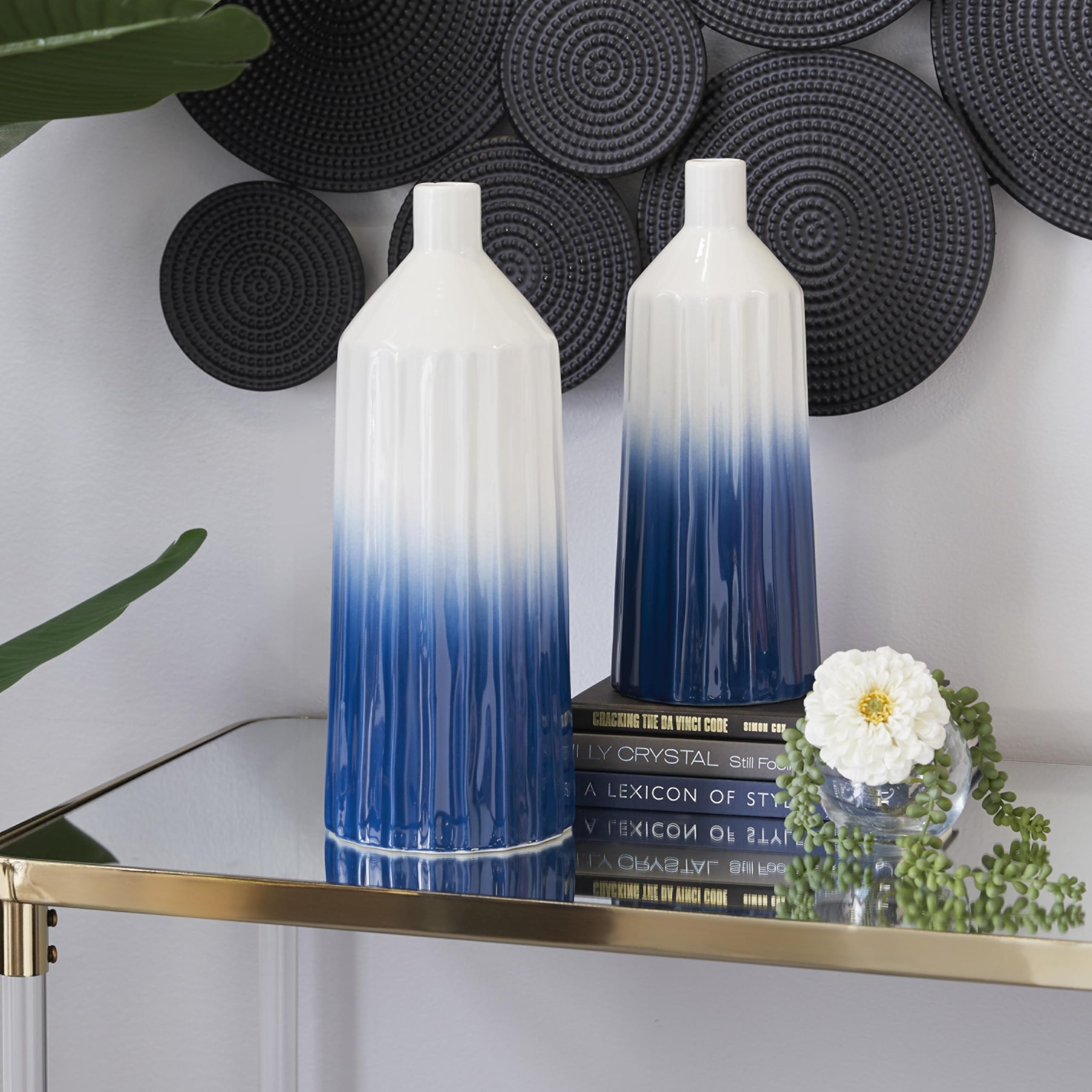 Novogratz Ceramic Handmade Ombre Vase Set of 2 - 16