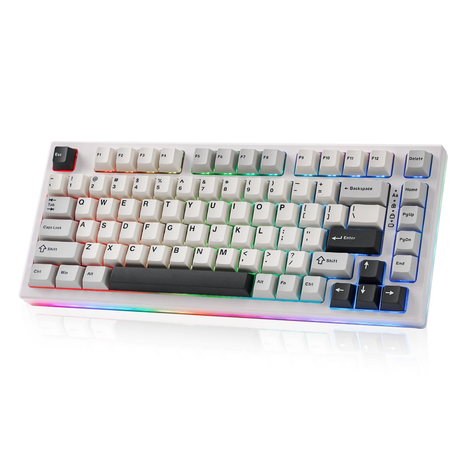 YUNZII YZ75 Pro Wireless Mechanical Keyboard - 75% Layout, Bluetooth/2.4G/USB-C, RGB Backlit, Hot-Swappable for Gaming & Office Use