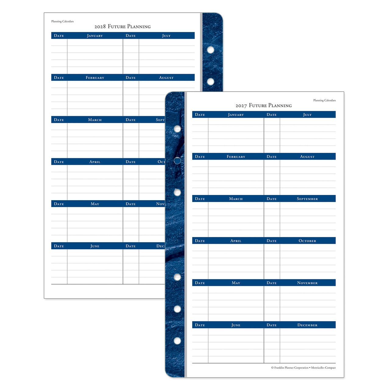 FranklinCovey Monticello One Page Per Day Ring-Bound Planner - Compact Size, July 2025 to June 2026 | Daily Organizer for Work, School & Personal Productivity | Perfect for Professionals & Students