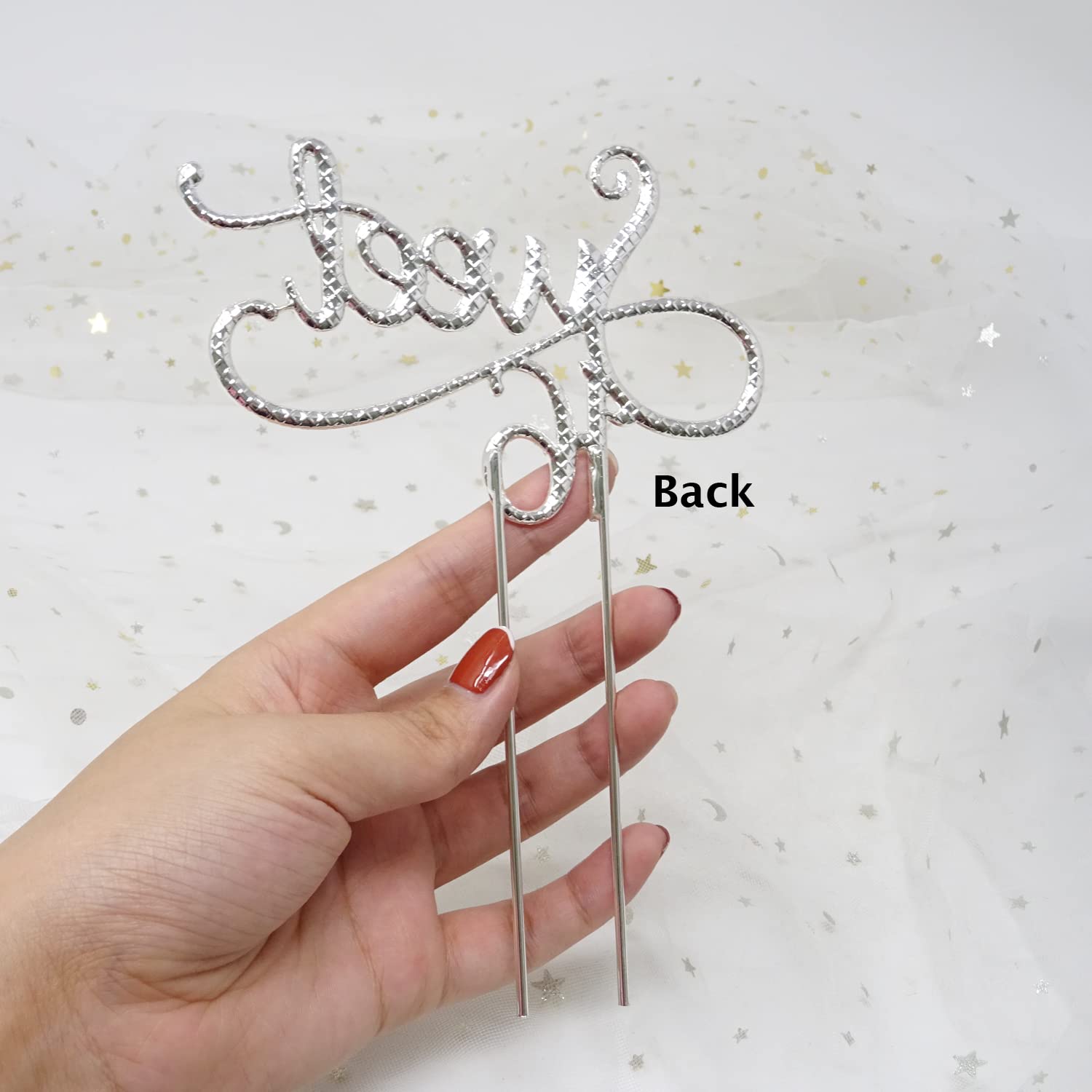 Honbay Sweet 16 Cake Topper - Premium Sparkly Crystal Rhinestone Birthday Cake Decoration for 16th Birthday Party (Silver) | Perfect for Quinceañera, Sweet Sixteen Celebrations & Milestone Birthday Cakes