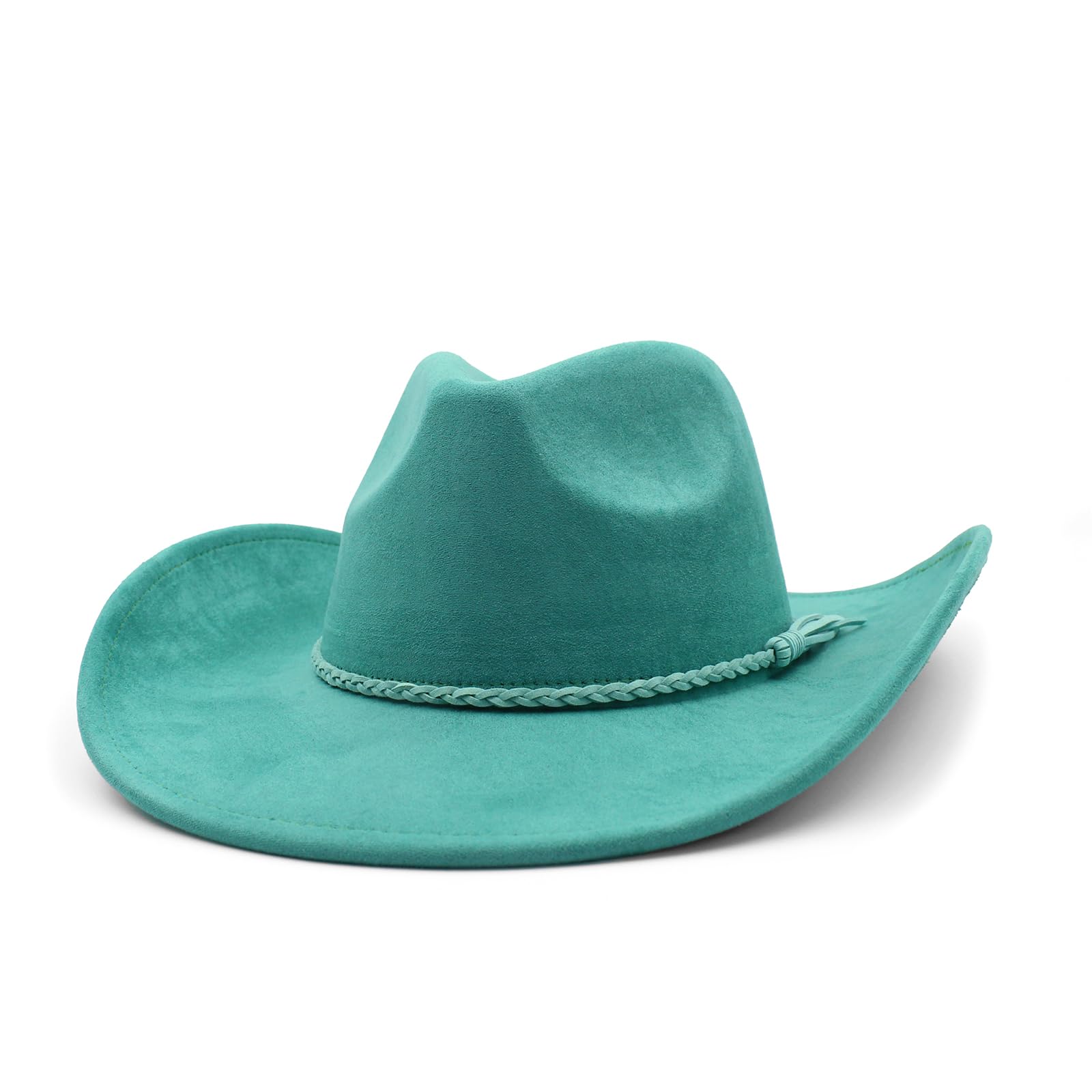 Stylish Western Cowboy Hat for Women & Men - Classic Wide Brim Suede Fedora Hat with Adjustable Buckle Belt | Perfect for Rodeo, Country Music Festivals & Outdoor Adventures