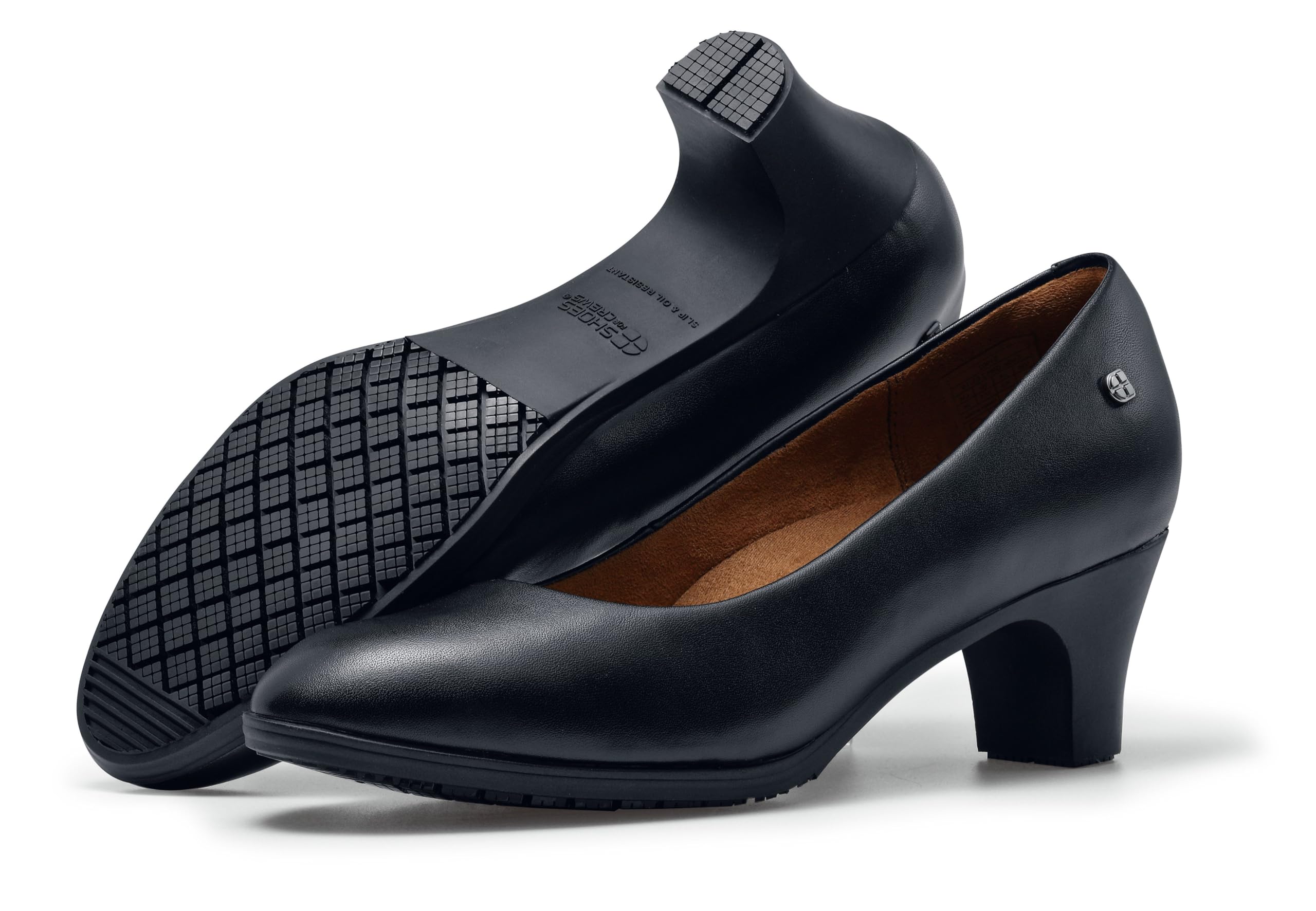 Slip-Resistant Women's High Heel Dress Shoes for Work - Water Resistant & Comfortable Flight Attendant Pumps | Perfect for Restaurant, Hospitality & Airline Professionals
