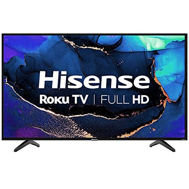 Hisense 43 Inch H4 Series Full HD 1080p LED Roku Smart TV (43H4G) - Perfect for Living Room, Bedroom & Home Entertainment Streaming Netflix, Hulu, Disney+