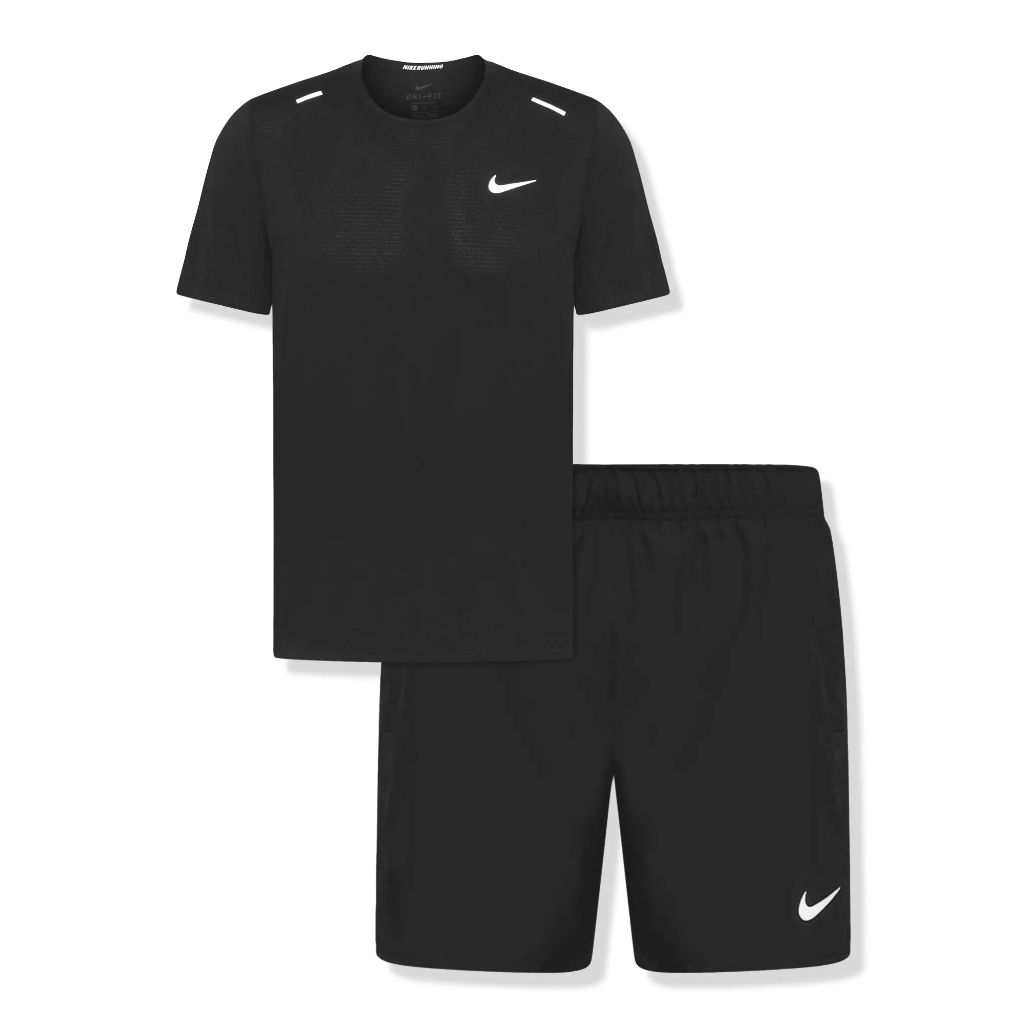 Nike Dri-FIT Black Performance T-Shirt & Shorts Set - Moisture-Wicking Workout Clothes for Men - Gym, Running & Training Outfit