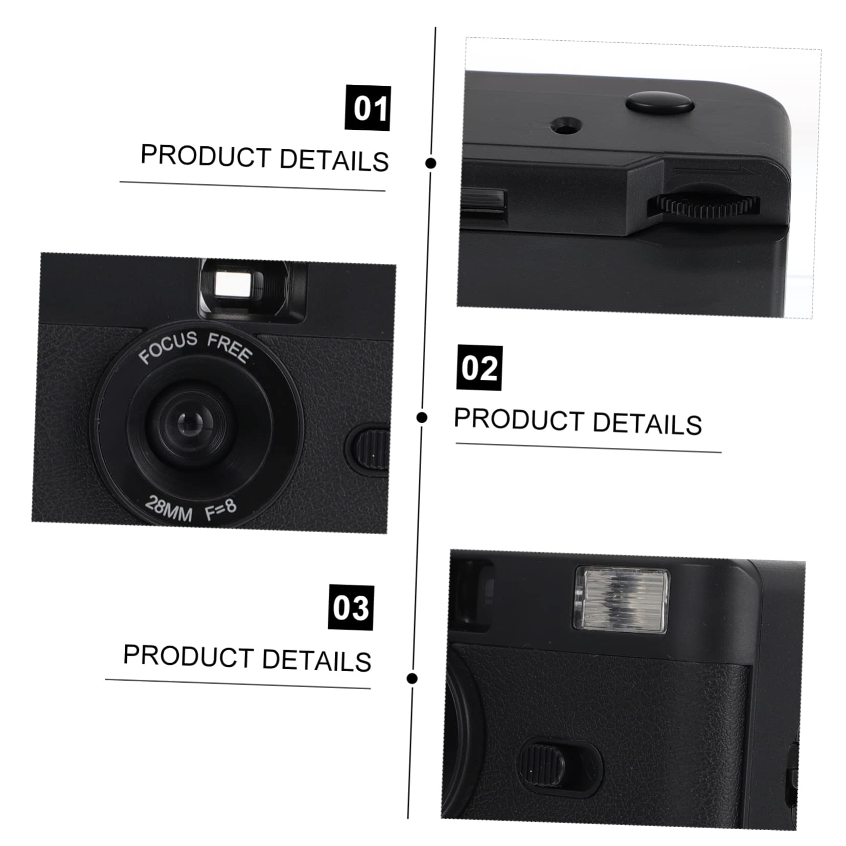 OSALADI 3 Pack Retro Film Camera with Built-in Flash - Vintage PVC Travel Camera for Photography Enthusiasts | Perfect for Travel, Parties & Vintage Photography