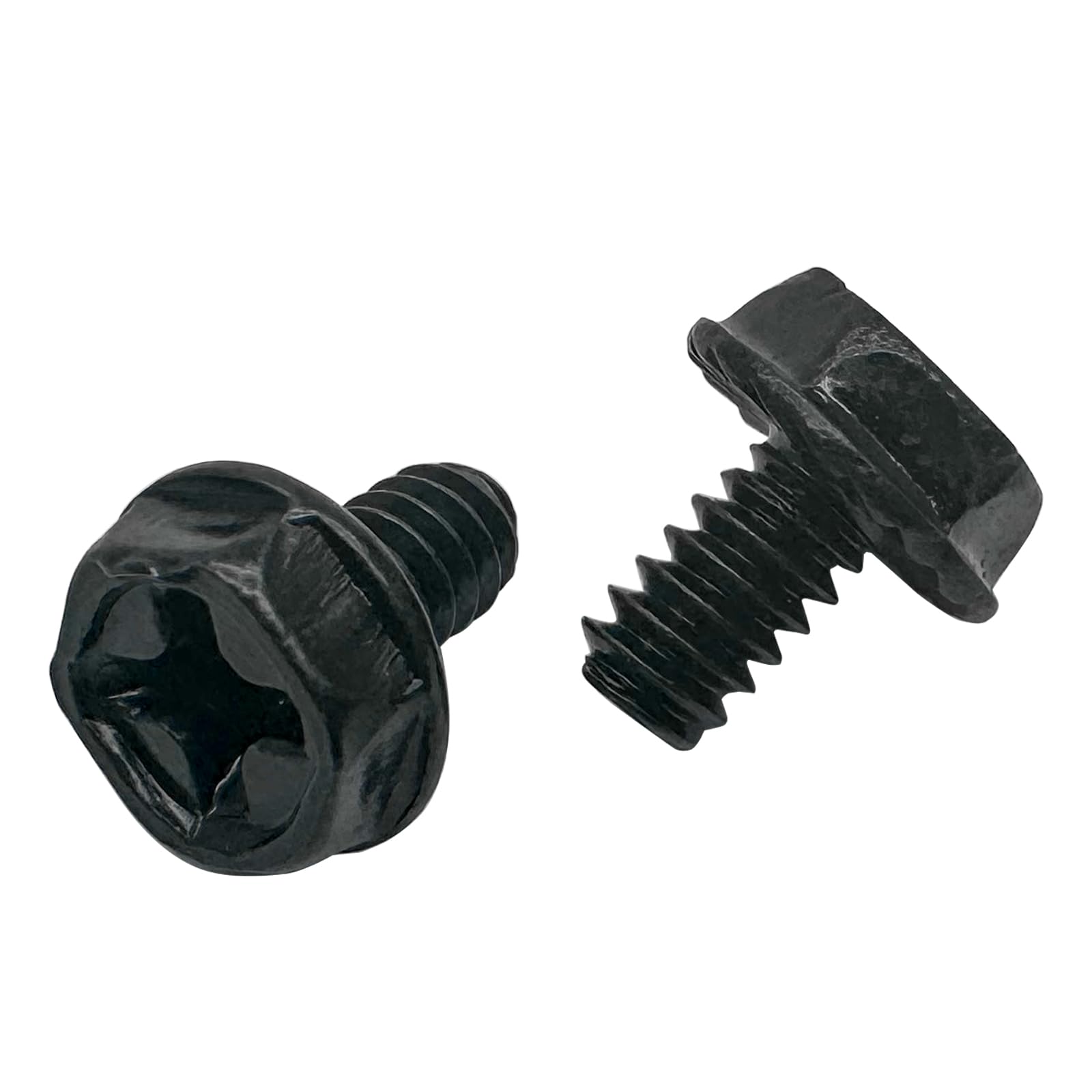 200PCS 6#-32x6mm Hex Phillips Head Computer Case Screws - Hard Drive Mounting Fasteners for PC Building & Repair (Black/Nickel Plated) | Ideal for DIY Computer Assembly, Server Rack Installation & Electronics Maintenance