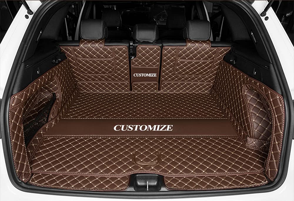 Premium 3D Full Coverage Car Trunk Mat for Audi A4 2009-2017 - Coffee Brown - Waterproof & Non-Slip Protection - Perfect for Road Trips, Groceries & Outdoor Adventures