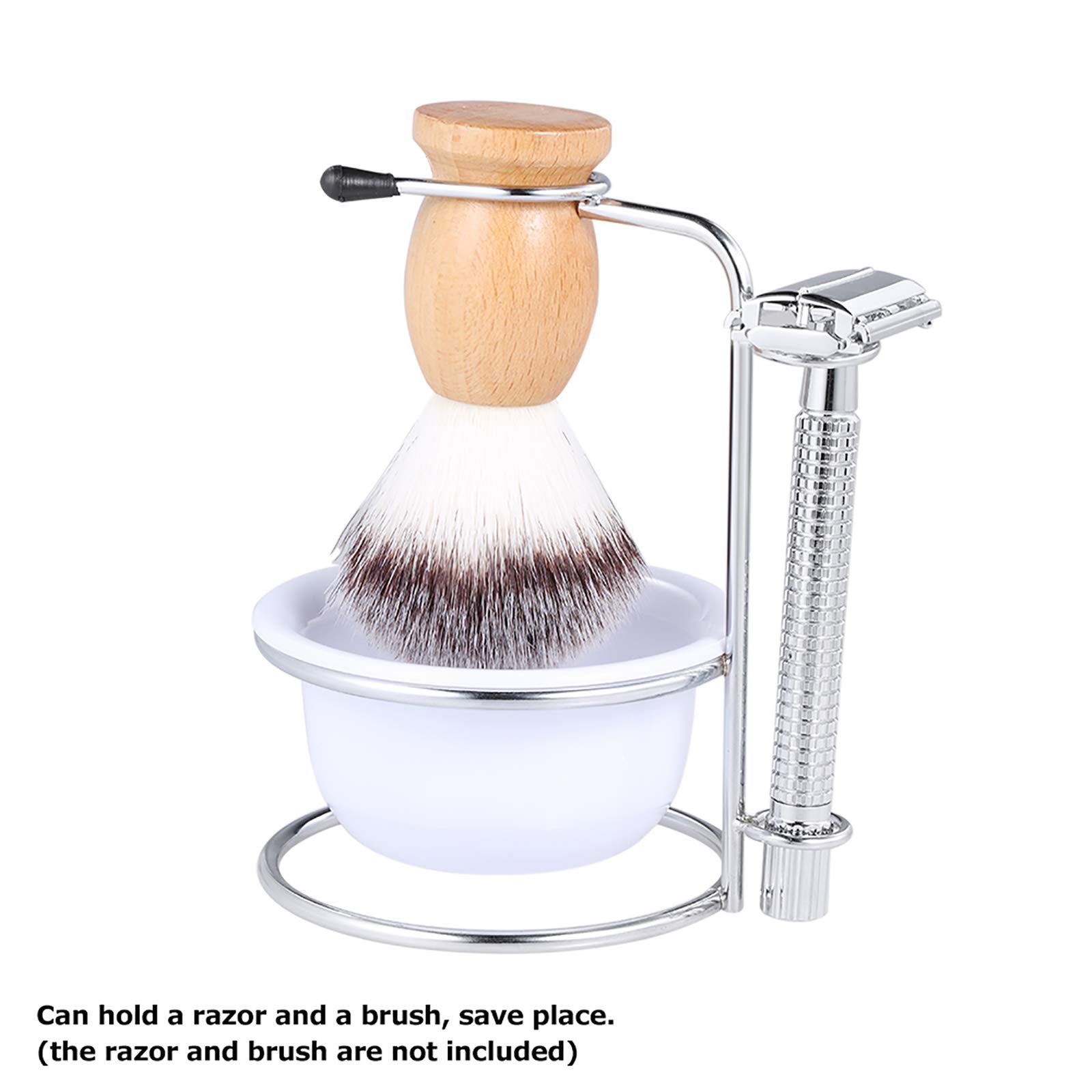 2 in 1 Men's Grooming Kit - Beard Brush Holder & Soap Bowl Stand for Shaving - Durable Male Tool Set by Layfoo - Perfect for Home & Travel Beard Care Routine