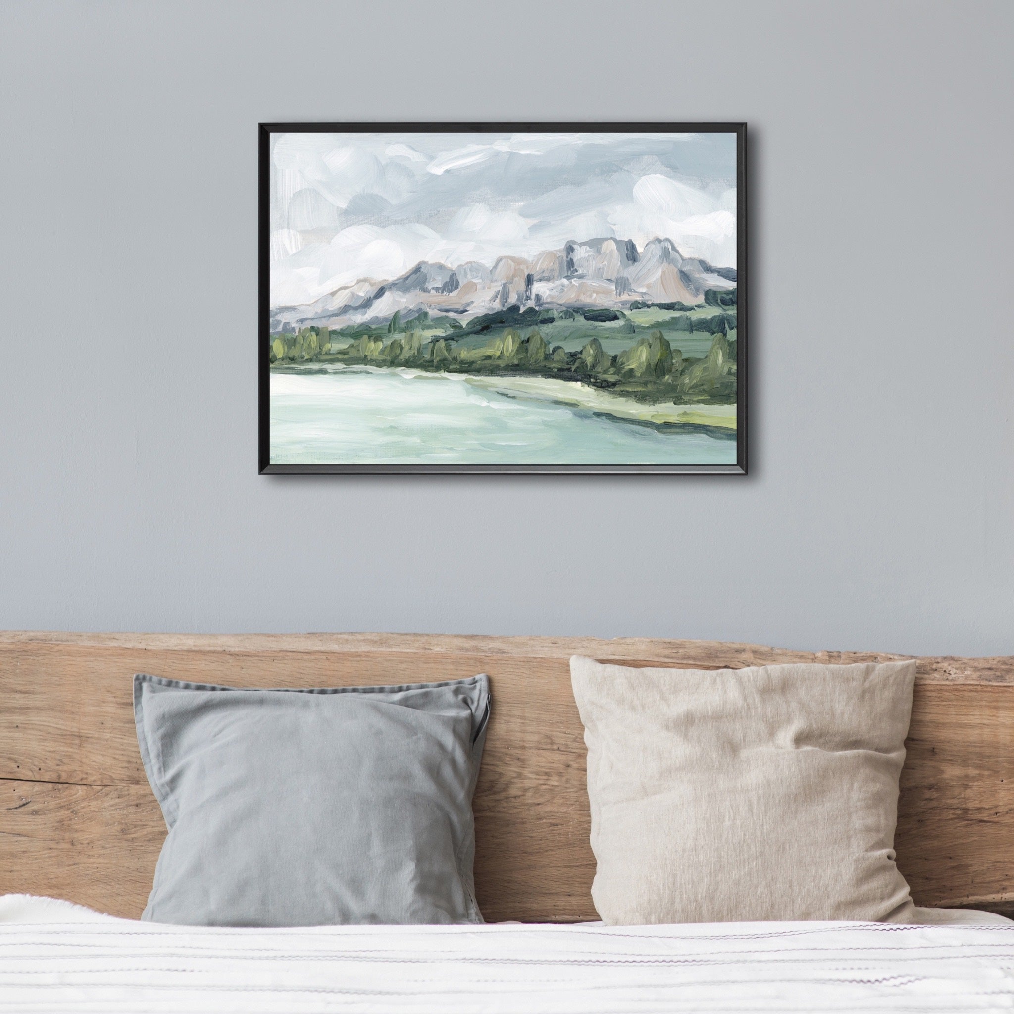 Lake in the North Wall Art Print - Nature Landscape Painting for Home & Office Decor - Perfect for Living Room, Bedroom or Office Wall Decoration