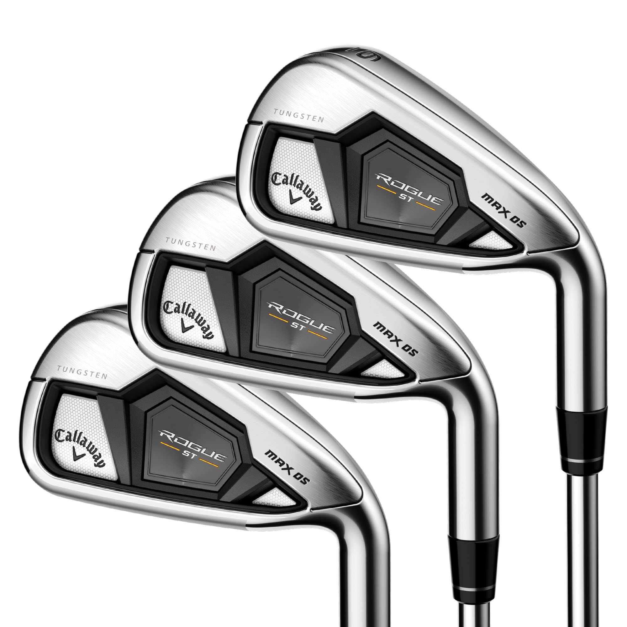 Callaway Golf Rogue ST Max OS Iron Set - Premium Forged Golf Clubs for Maximum Distance & Forgiveness | Perfect for Mid-Handicap Golfers Improving Their Game on the Course