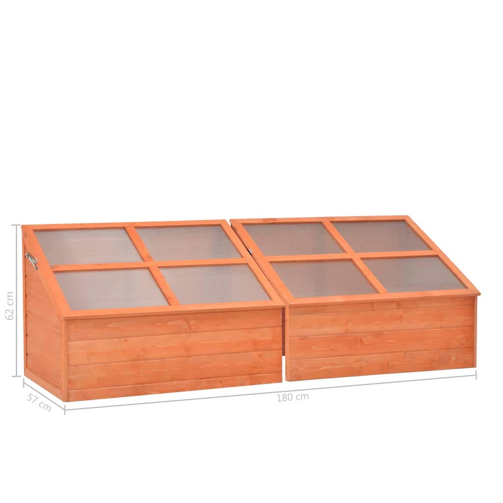 vidaXL Wooden Greenhouse with Polycarbonate Panels - Durable & Spacious 70.9