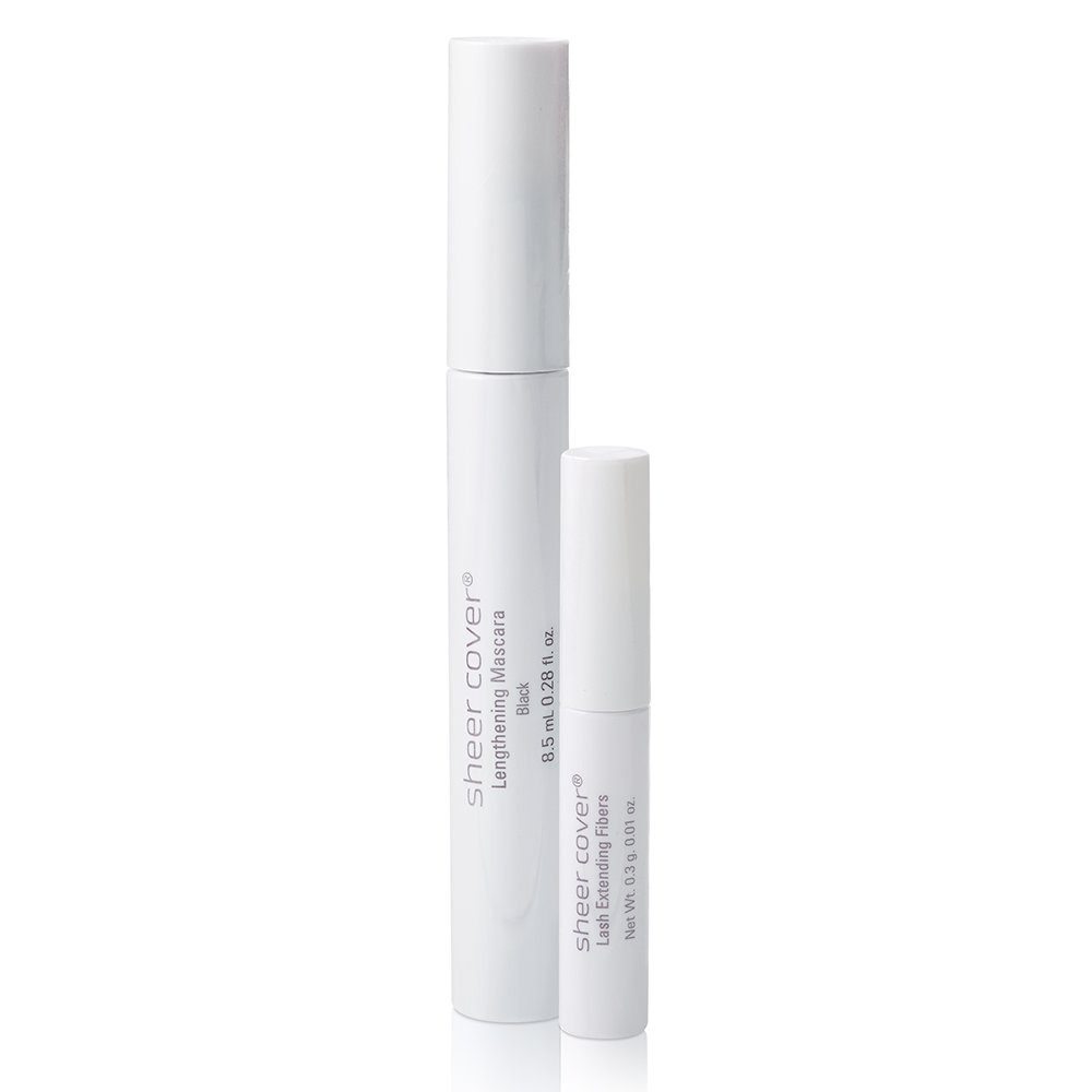 Sheer Cover Volumizing & Lengthening Mascara with Lash Fibers - Black Mascara for Dramatic Lashes - 8.5ml - Perfect for Everyday Wear & Special Occasions