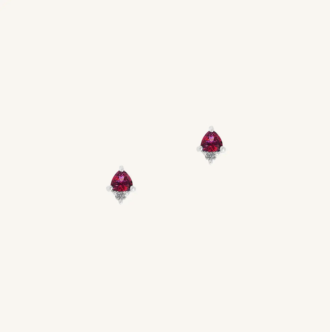 July Birthstone Stud Earrings - Genuine Ruby Gemstone Jewelry for Women - Perfect Gift for Birthdays, Anniversaries & Special Occasions