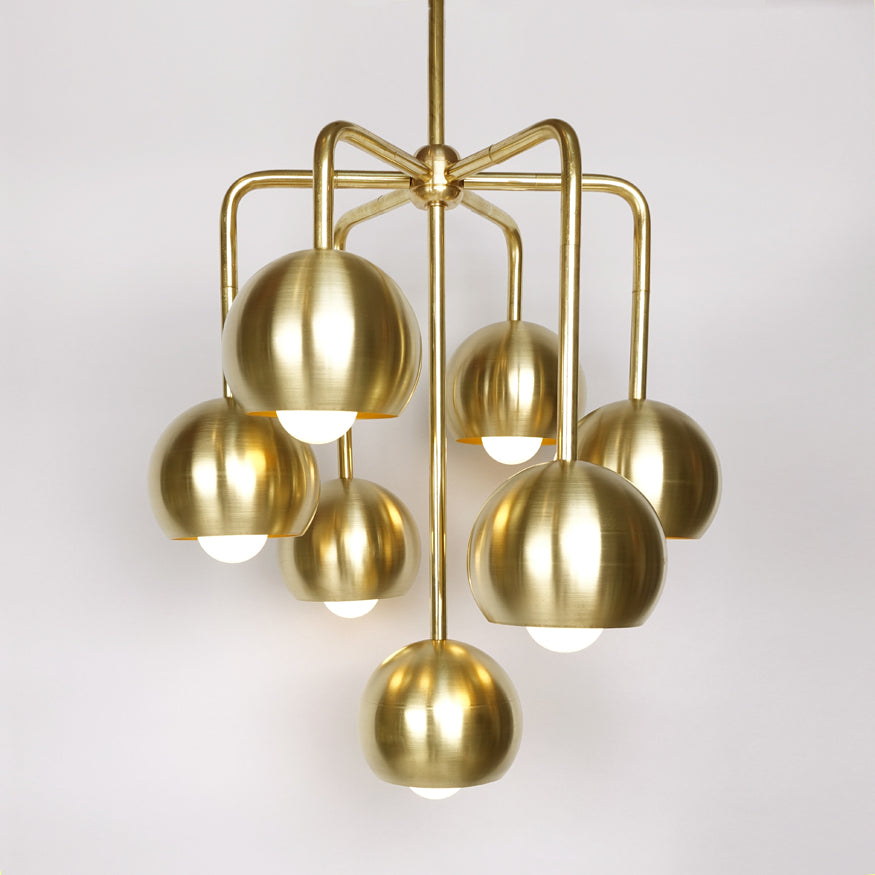 Vintage Brass Bubble Pendant Light - Industrial Style Ceiling Fixture for Dining Room, Kitchen Island & Bedroom Lighting | Dimmable Edison Bulb Compatible