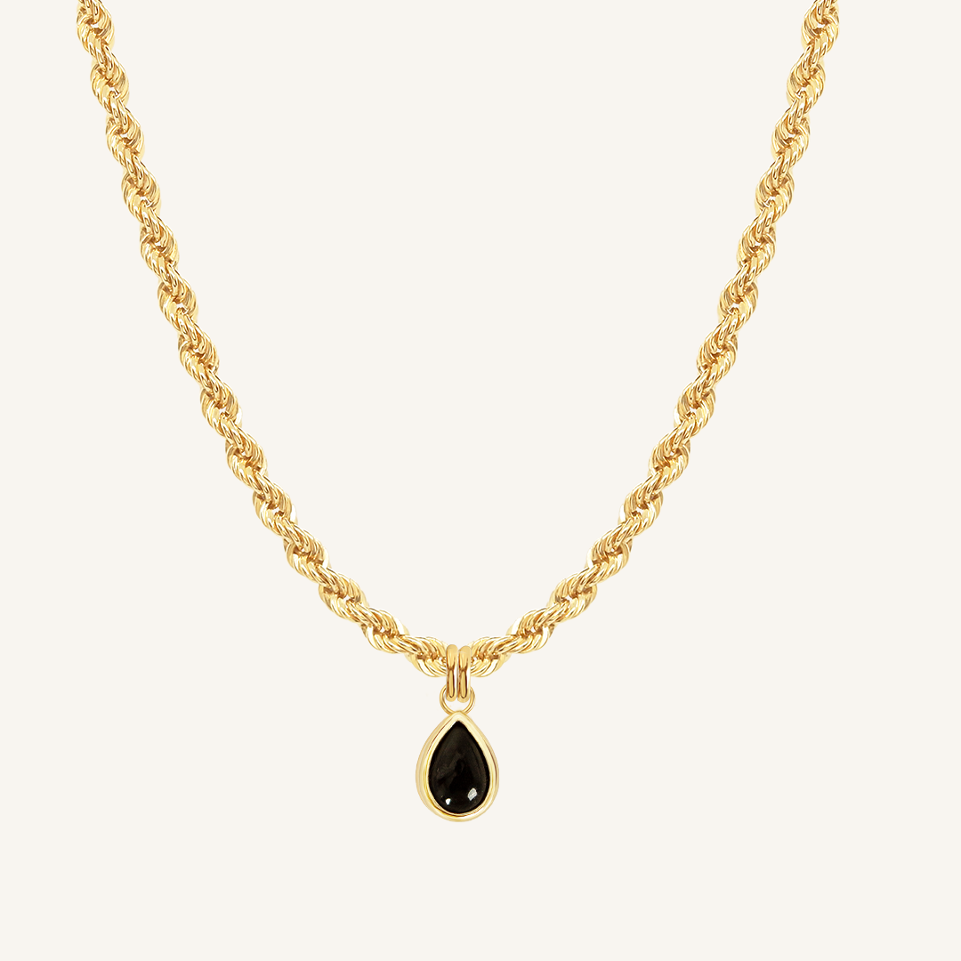 Black Onyx Trove Charm Necklace - Elegant & Spiritual Jewelry for Women - Perfect for Meditation, Healing & Everyday Wear