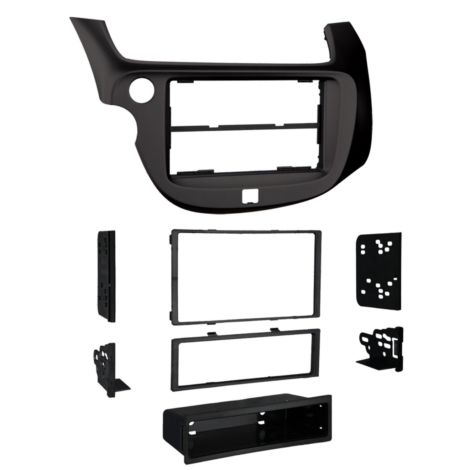 Metra Electronics 99-7877B Radio Installation Kit for 2009-2013 Honda Fit - Double DIN & Single DIN Black Dash Kit - Perfect for Aftermarket Stereo Upgrades & Car Audio Installations