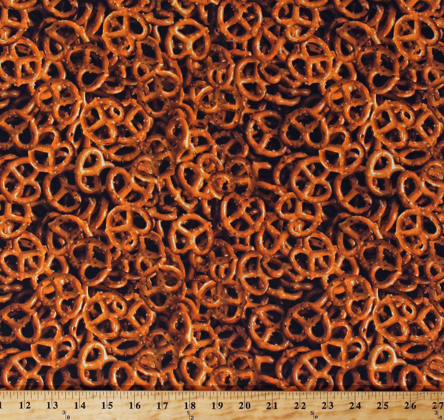 Unique Cotton Fabric Print by The Yard - Pretzel Twists Food & Salty Snacks Design (D583.53) | Perfect for Quilting, DIY Crafts, and Home Decor Projects