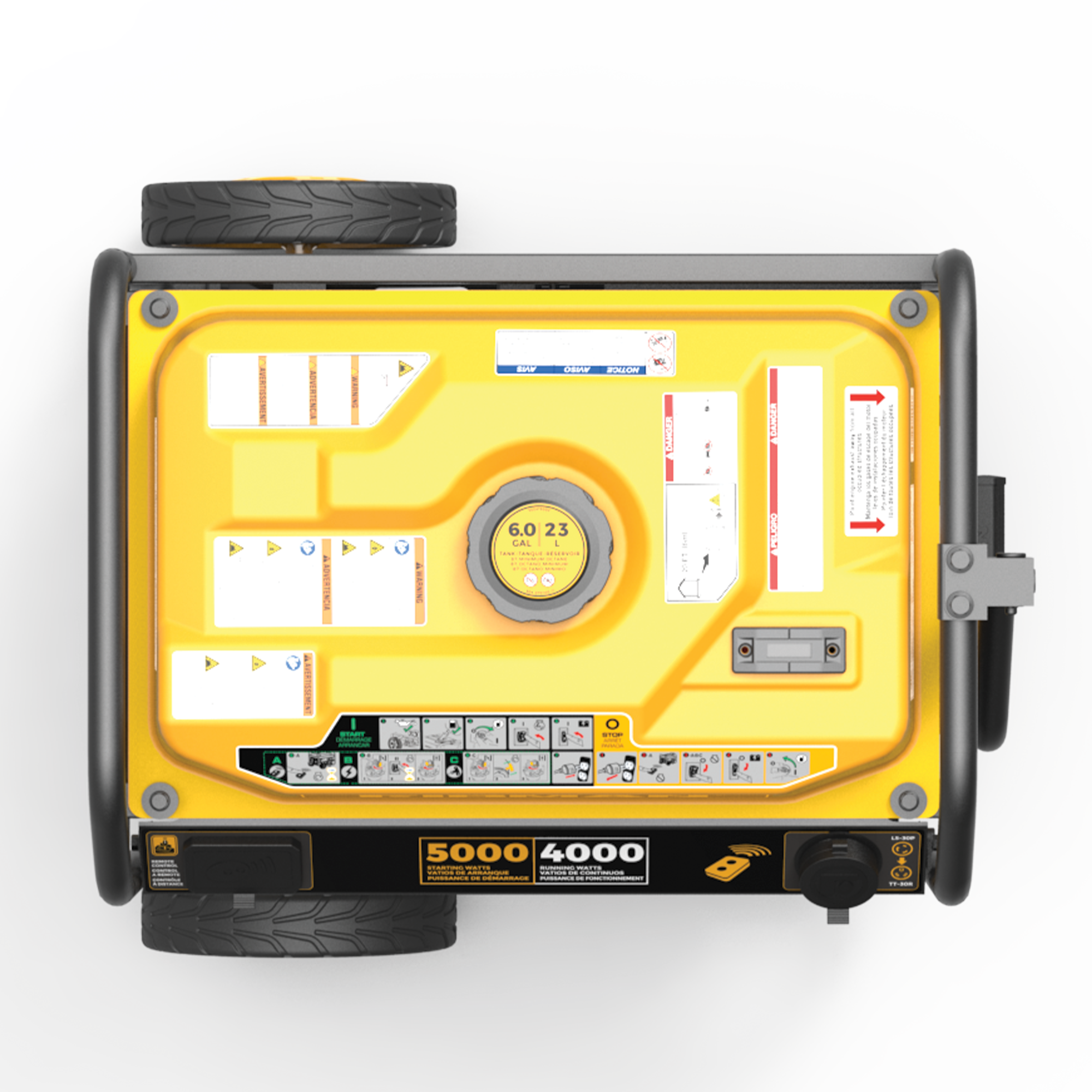 5000W Portable Gas Generator with Remote Start - 120V Quiet Inverter for Camping, RV & Emergency Power Backup